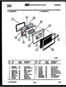 04 - Lower Oven Door Parts parts for Frigidaire Range 76-4967-23-12 from AppliancePartsPros.com