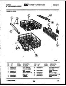 08 - Racks And Trays parts for Frigidaire Dishwasher 61-1140-23 from AppliancePartsPros.com