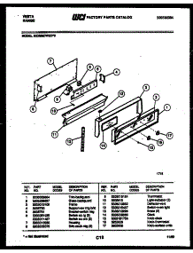 06 - Backguard parts for Frigidaire Range 30DEMDWED0-23 from AppliancePartsPros.com
