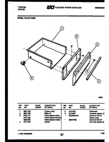 10 - Drawer Parts parts for Frigidaire Range 73-3757-23-08 from AppliancePartsPros.com