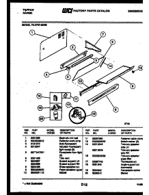 03 - Splasher Control parts for Frigidaire Range 73-3757-66-08 from AppliancePartsPros.com