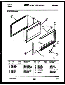 05 - Upper Oven Door Parts parts for Frigidaire Range 73-3757-66-08 from AppliancePartsPros.com