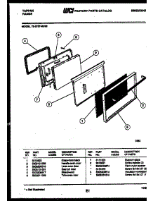 06 - Lower Oven Door Parts parts for Frigidaire Range 73-3757-66-08 from AppliancePartsPros.com