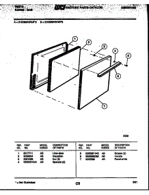 03 - Door Parts parts for Frigidaire Range 21KGMAWAN6-66 from AppliancePartsPros.com