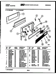 07 - Backguard parts for Frigidaire Range 31-2759-23-03 from AppliancePartsPros.com