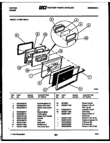 03 - Lower Oven Door Parts parts for Frigidaire Range 77-4957-23-10 from AppliancePartsPros.com