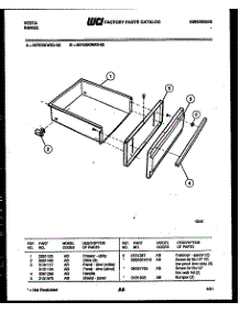 05 - Drawer Parts parts for Frigidaire Range 30TESKWED-23-03 from AppliancePartsPros.com