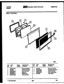 04 - Lower Oven Door Parts parts for Frigidaire Range 72-2547-23-09 from AppliancePartsPros.com