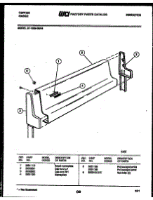 03 - Backguard parts for Frigidaire Range 37-1009-23-04 from AppliancePartsPros.com