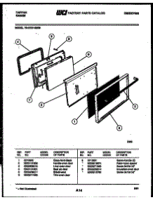 06 - Lower Oven Door Parts parts for Frigidaire Range 73-3757-66-09 from AppliancePartsPros.com