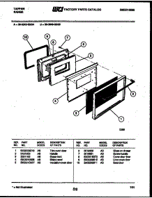 05 - Door Parts parts for Frigidaire Range 30-3649-23-05 from AppliancePartsPros.com