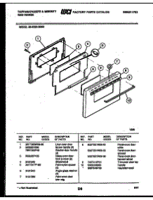 05 - Door Parts parts for Frigidaire Range 36-6262-23-09 from AppliancePartsPros.com