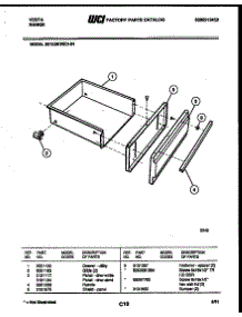 05 - Drawer Parts parts for Frigidaire Range 30TESKWED-04-23 from AppliancePartsPros.com