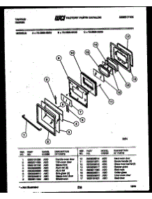 05 - Lower Oven Door Parts parts for Frigidaire Range 72-3989-66-04 from AppliancePartsPros.com
