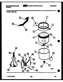 04 - Tub And Water Inlet parts for Frigidaire Washer LC550LXW0 from AppliancePartsPros.com