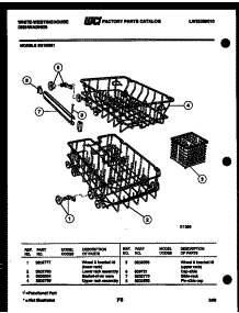 08 - Racks And Trays parts for Frigidaire Dishwasher SU180MXRH1 from AppliancePartsPros.com