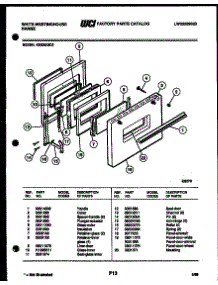 03 - Door Parts parts for Frigidaire Range KS220GW2 from AppliancePartsPros.com