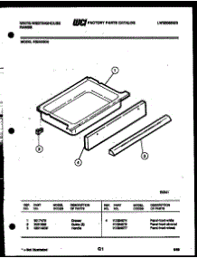 05 - Drawer Parts parts for Frigidaire Range KS220GW2 from AppliancePartsPros.com