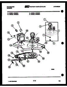 07 - Motor And Idler Arm Clutch parts for Frigidaire Washer AW200C2W from AppliancePartsPros.com