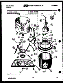 03 - Tub Detail parts for Frigidaire Washer AW300C2W from AppliancePartsPros.com