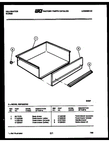 07 - Drawer Parts parts for Frigidaire Range REP302CV2 from AppliancePartsPros.com