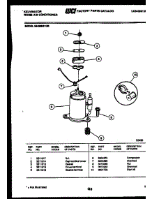 06 - Compressor parts for Frigidaire Air Conditioner MH309G1QB from AppliancePartsPros.com