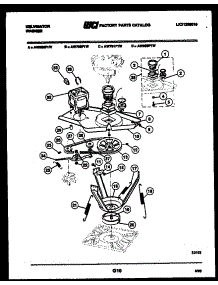 06 - Motor And Idler Arm Clutch parts for Frigidaire Washer AW900F1W from AppliancePartsPros.com