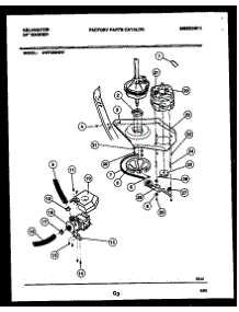 05 - Motor And Idler Arm Clutch parts for Frigidaire Washer AWP330H2D from AppliancePartsPros.com