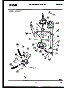 05 - Motor And Idler Arm Clutch parts for Frigidaire Washer AWP330H3W from AppliancePartsPros.com