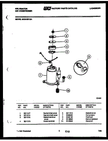 05 - Compressor parts for Frigidaire Air Conditioner MH310E1QA from AppliancePartsPros.com