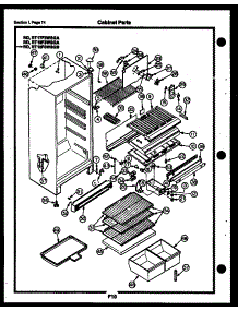 37 - Cabinet Parts parts for Frigidaire Refrigerator RT19F8WSGB from AppliancePartsPros.com