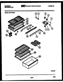 04 - Shelves And Supports parts for Frigidaire Refrigerator GTN140WG4 from AppliancePartsPros.com