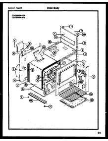 17 - Oven Body parts for Frigidaire Range CGD1M2WSTA from AppliancePartsPros.com