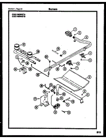16 - Burners parts for Frigidaire Range CGD1M2WSTB from AppliancePartsPros.com