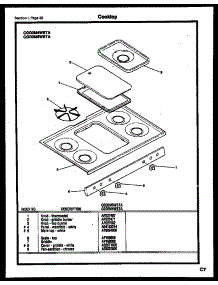 21 - Cooktop parts for Frigidaire Range CGD2M4WSTA from AppliancePartsPros.com
