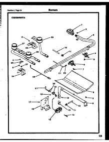 23 - Burners parts for Frigidaire Range CGD2M4WSTA from AppliancePartsPros.com
