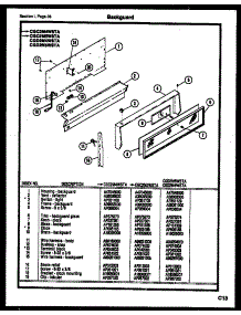 25 - Backguard parts for Frigidaire Range CGD2M4WSTA from AppliancePartsPros.com
