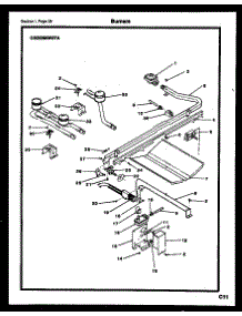 24 - Burners parts for Frigidaire Range CGD2M5WSTA from AppliancePartsPros.com
