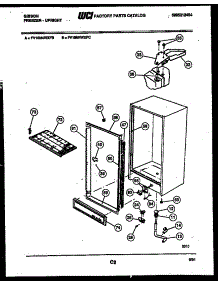 03 - Cabinet Parts parts for Frigidaire Freezer FV16M4WXFC from AppliancePartsPros.com