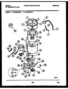 03 - Tub Detail parts for Frigidaire Washer WA27M8WAFA from AppliancePartsPros.com