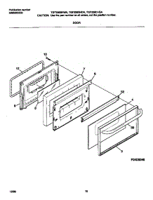 06 - Door parts for Frigidaire Range TGF336BHSA from AppliancePartsPros.com