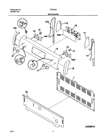 03 - Backguard parts for Tappan Range TEF353AQA from AppliancePartsPros.com