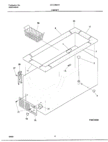 04 - Cabinet parts for Frigidaire Freezer GFC25M4HW1 from AppliancePartsPros.com