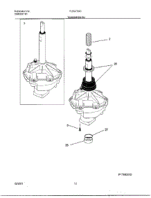 12 - Transmission parts for Frigidaire Washer Dryer Combo FLSG72GCSTA from AppliancePartsPros.com
