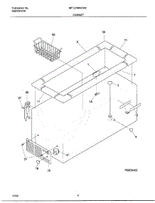04 - Cabinet parts for Frigidaire Freezer MFC25M4GW2 from AppliancePartsPros.com