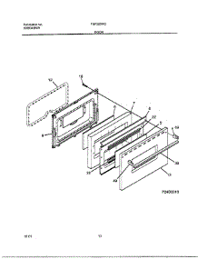 10 - Door parts for Frigidaire Range FGF326WGSGTH from AppliancePartsPros.com
