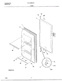 02 - Door parts for Frigidaire Freezer MFU12M2GW1 from AppliancePartsPros.com