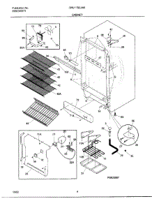 05 - Cabinet parts for Frigidaire Refrigerator GRU17B2JW0 from AppliancePartsPros.com
