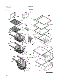 09 - Shelves parts for Frigidaire Refrigerator NGS23ZZAW1 from AppliancePartsPros.com