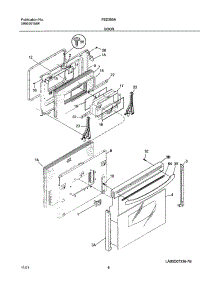 09 - Door parts for Frigidaire Range FED355ASB from AppliancePartsPros.com